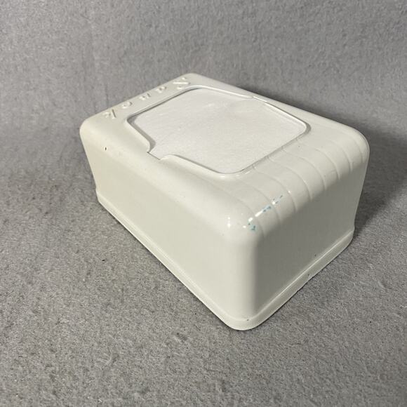 Vintage Sanek Metal Neck Strip Dispenser Refillable Barber Cosmetology White - Picture 3 of 4